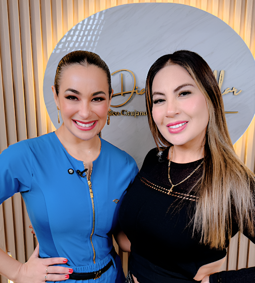 Pamela López junto a la doctora Diana Cuéllar